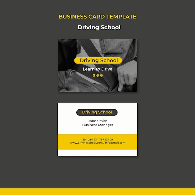 Learn to drive business card template