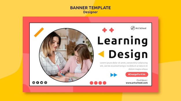 Learning design banner template