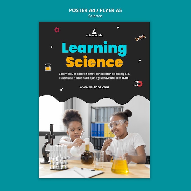 Learning science poster template