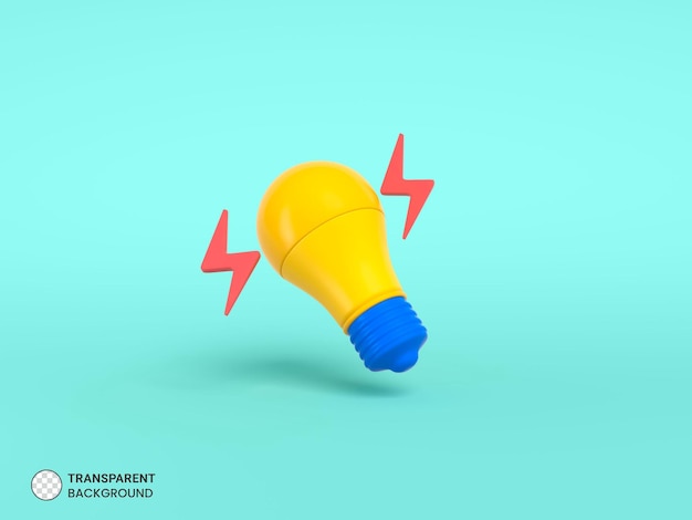 Led light bulb Isolated 3d Render Illustration