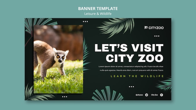 Free PSD leisure and wildlife banner design template