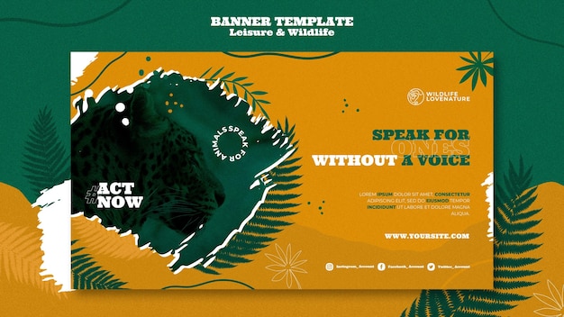 Free PSD leisure and wildlife banner template