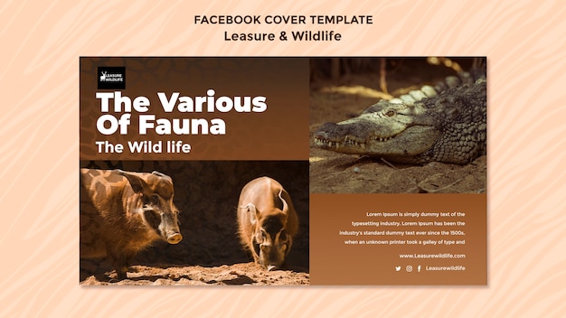 Free PSD leisure and wildlife facebook cover template