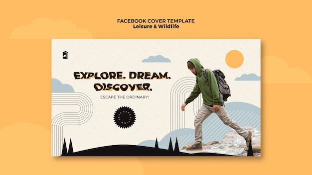 Free PSD leisure and wildlife facebook cover