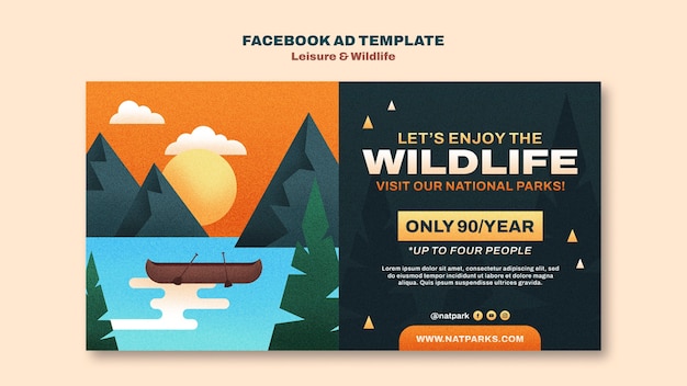 Free PSD leisure and wildlife facebook template