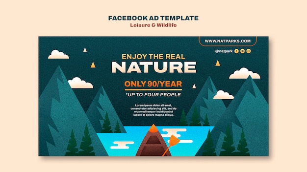 Free PSD leisure and wildlife facebook template