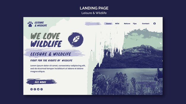 Leisure and wildlife landing page