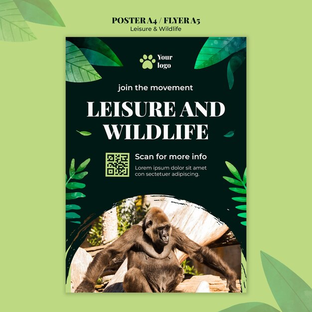 Leisure and wildlife template design