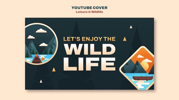 Free PSD leisure and wildlife youtube cover template