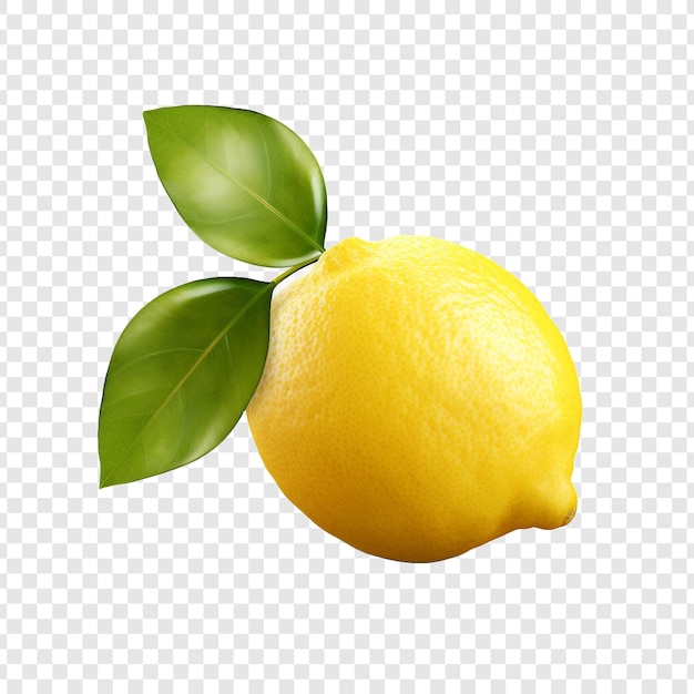 Free PSD lemon isolated fruits on transparent background