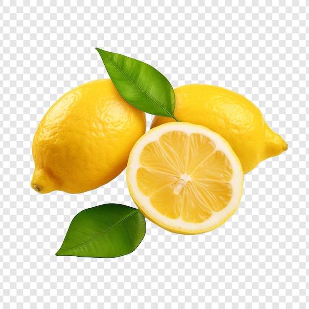 Free PSD lemons dried isolated on transparent background