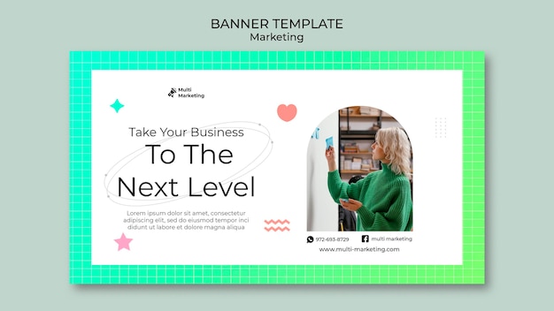 Next level marketing banner template