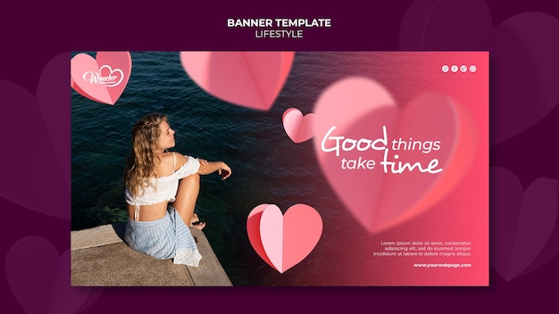 Free PSD lifestyle banner template design