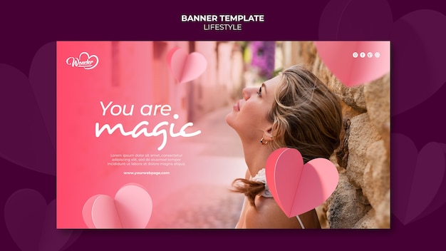 Free PSD lifestyle banner template design