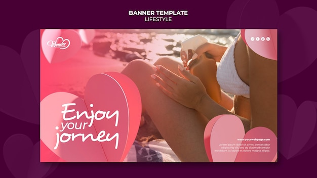 Free PSD lifestyle banner template design