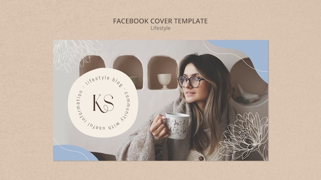 Free PSD lifestyle concept facebook cover template