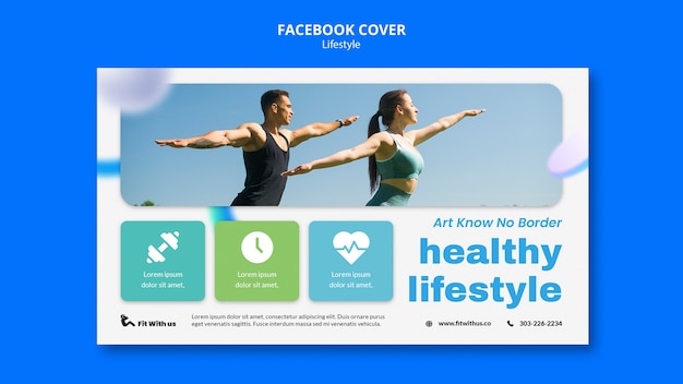 Free PSD lifestyle concept facebook cover template