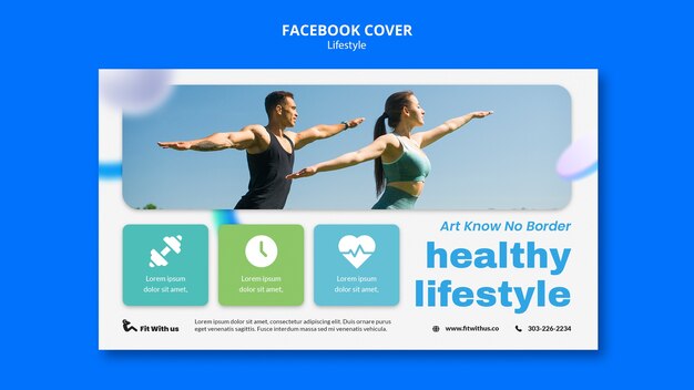 Lifestyle concept facebook cover template