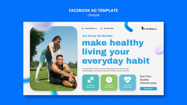 Free PSD lifestyle concept facebook template