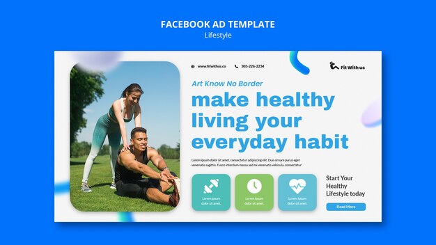 Lifestyle concept facebook template