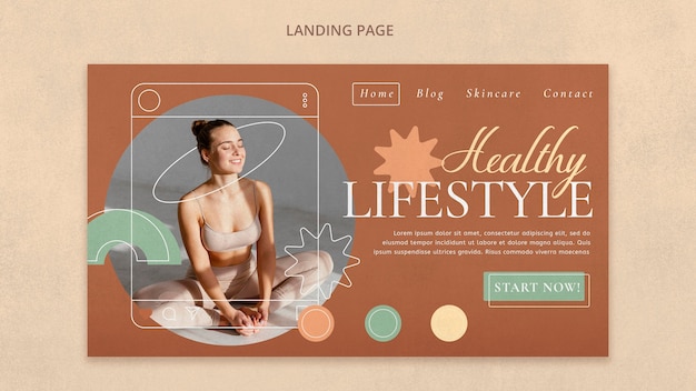 Free PSD lifestyle concept landing page template