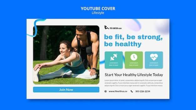 Lifestyle concept youtube cover template