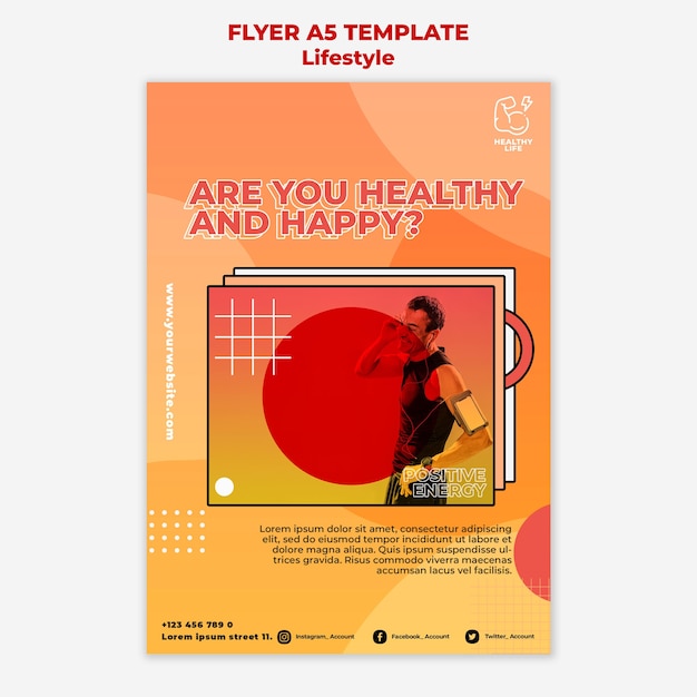 Free PSD lifestyle flyer template