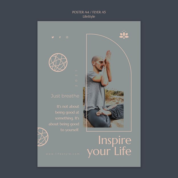 Lifestyle inspiration print template