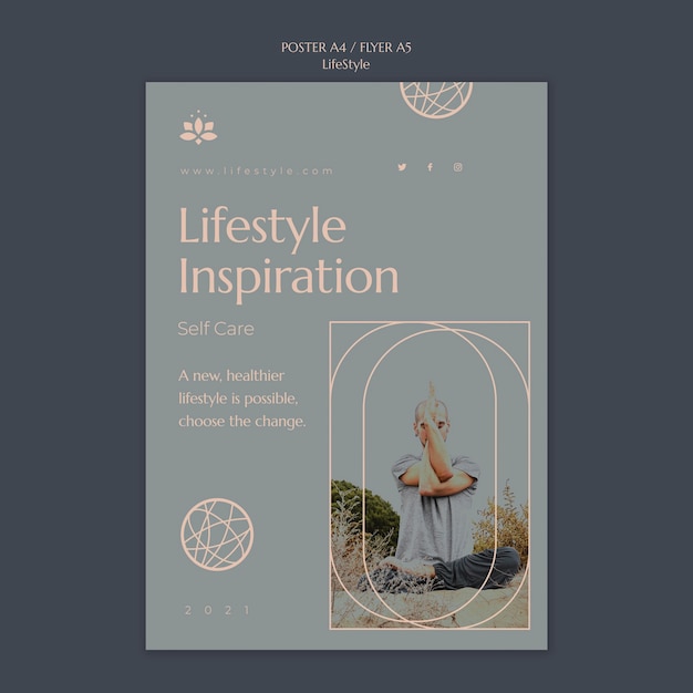 Lifestyle inspiration print template