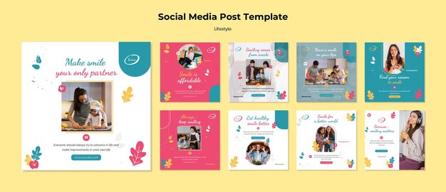 Lifestyle social media post template