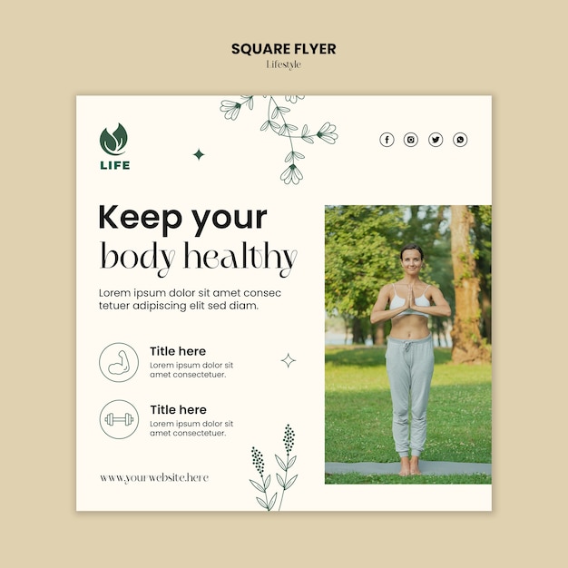 Free PSD lifestyle template design