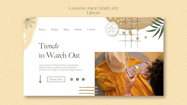 Free PSD lifestyle template design