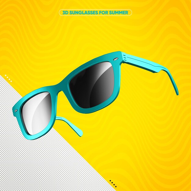 Light blue sunglasses with black lens