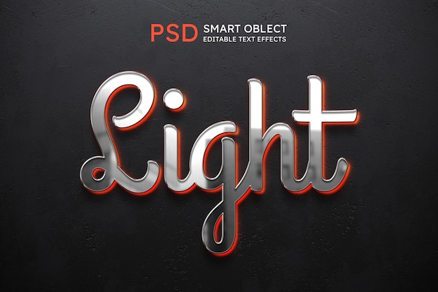 Light text style effect