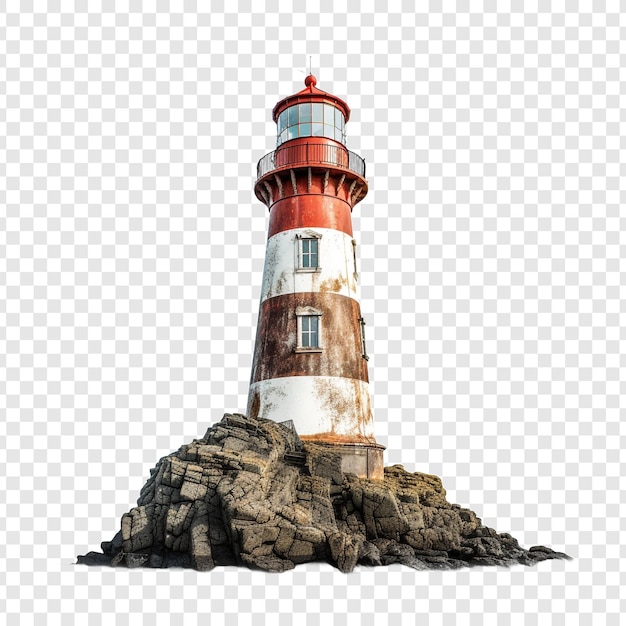 Free PSD lighthouse isolated on transparent background