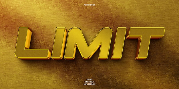 Limit 3D editable text effect