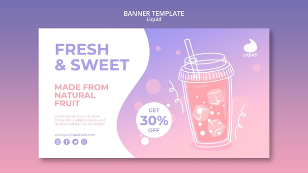 Free PSD liquid banner template