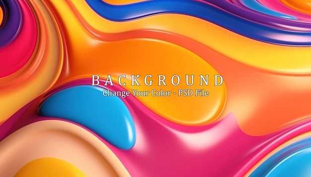 Free PSD liquid color background design generative ai