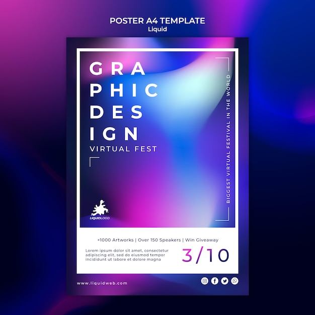 Liquid poster template