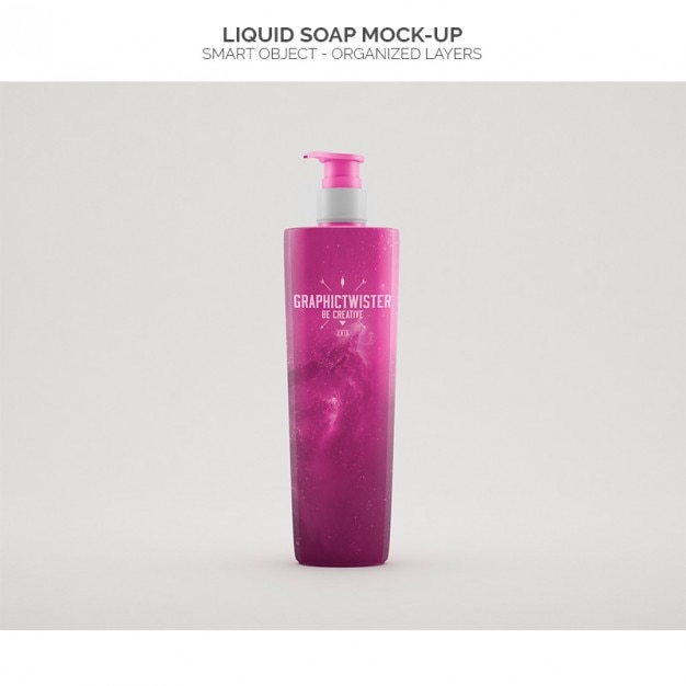 Free PSD liquid soap mock-up