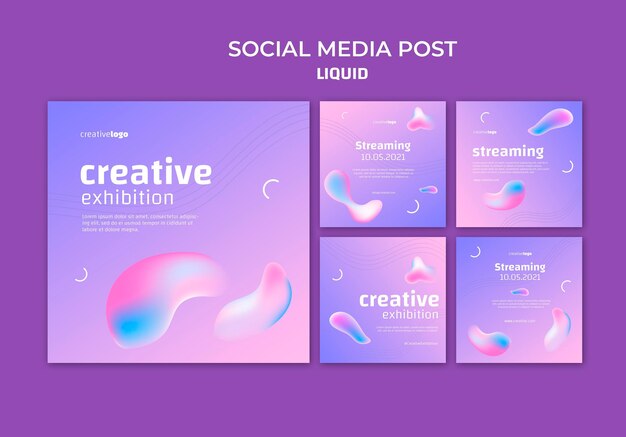 Liquid social media post template