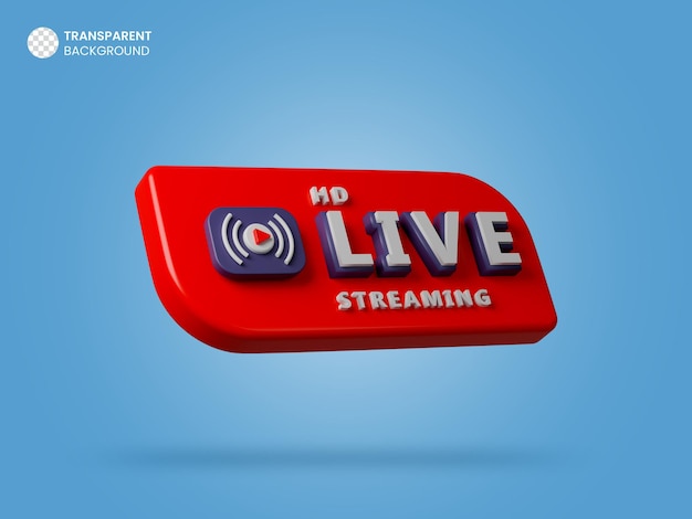 Free PSD live streaming 3d render icon