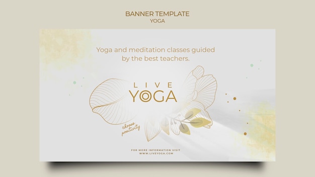 Free PSD live yoga horizontal banner template