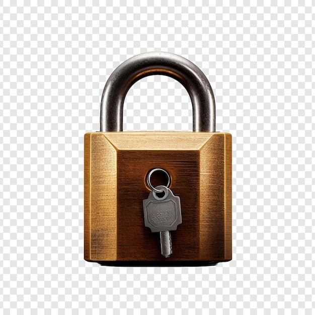 Free PSD lock isolated on transparent background