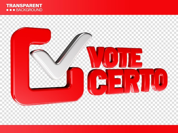 Free PSD logo vote right political campaign brazil