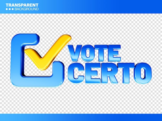 Free PSD logo vote right political campaign brazil