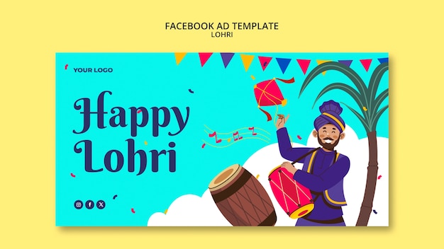 Free PSD lohri celebration facebook template