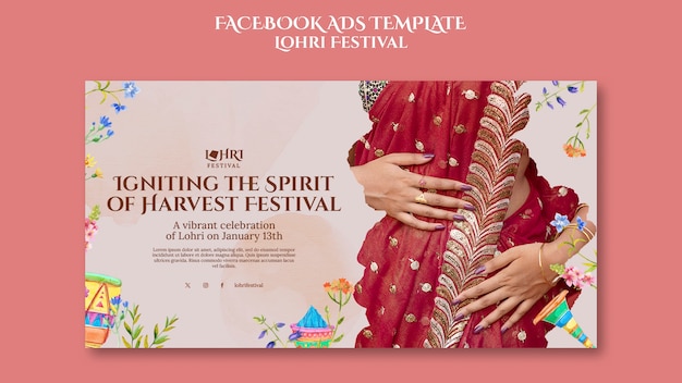 Free PSD lohri template design