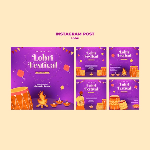 Lohri template design