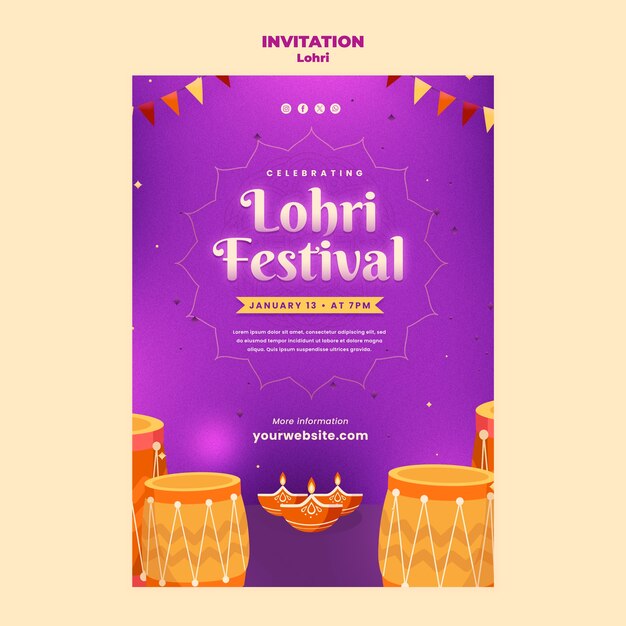 Lohri template design